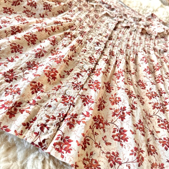 ✨💋SOLD💋🎶🦚🌹DÔEN ‘Hickory’ Organic Peter Pan Collar Songbird Toile XXL✨ - Picture 8 of 17